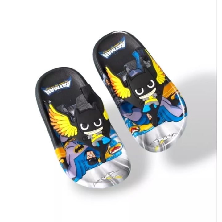 BEST SELLER -- SANDAL JAPIT ANAK TERBARU MOTIF BATMAN KARET RINGAN