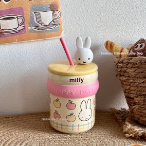 Cute Cartoon Ceramic Mug with Lid
