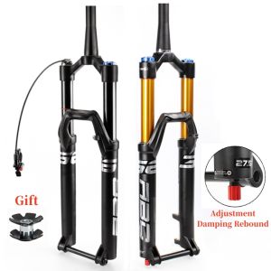Doudoulie MTB Tapered Suspension Fork Boost 110*15mm Thru Axle Mountain Bike Fork 27.5 29 Damping Adjustment 160mm Stroke 36mm Inner Tube