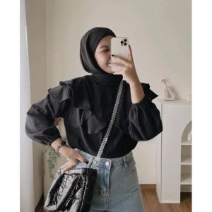 DZA - Ciara Blouse Ruffle Polo Linen