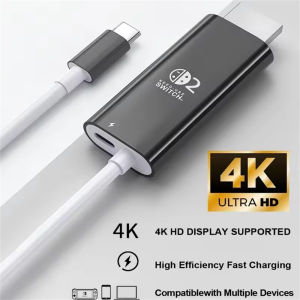 Cáp Chuyển Đổi MEUYAG Type C Sang HDMI 4K Hỗ Trợ Sạc Nhanh 100W PD Bộ Chuyển Đổi USB C Cho Steam Deck MacBook iPad Laptop Điện Thoại Máy Tính Bảng - HDTV Bằng Nhôm