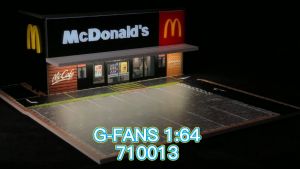 G-Fans 1:64 McDonalds Fast Food Diorama set (710013) For Collection Display Kids CarLoverDieCast