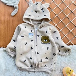 jaket bayi fleece motif pororo
