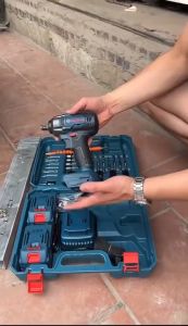 Máy Siết Bulong Boshun Lực Siết 330N - Không Chổi Than Pin Phổ Thông - Mở Ốc Ôtô Tải Dễ Dàng Bs-Iw330N