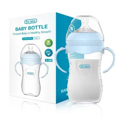 DR.ISLA BOTOL SUSU NATURAL WIDE NECK BABY NEWBORN MILK FEEDING BOTTLE (11OZ/8OZ/5OZ) / DR ISLA TEAT