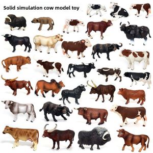 Static Bull Model Plastic Farm Animal Toy Realistic Buffalo Simulation Solid PVC Cognitive Plaything for Children And Collectors