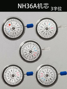 Original Genuine NH36 Automatic Mechanical Watch Movement Double Date Replacement for 4R36/7S36 Metal Pin Buckle Strap Medium Light Gloss