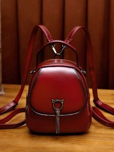 Fashionable Soft Leather Womens Backpack Casual Versatile Crossbody Bag MeiyeKaili Brand Zipper Closure Waterproof