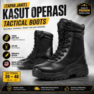 Xswat tactical boot kasut operasi tapak jahit