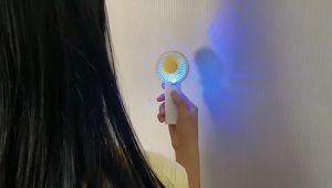 ZB064 ZB077 Handheld Mini Fan With Lanyard Lightweight Easy Carry Portable Blue Light Cute Fan Kipas Mini Rechargeable 迷你小风扇 绳子小风扇