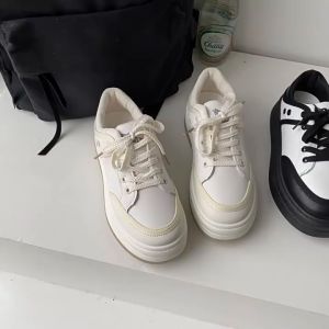Zealo.Shoes 250 Sepatu Sneakers Wanita Fashion Korea Kasual Sport Shoes Krem