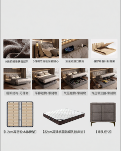 MEIZHAISHENGHUO | Luxurious Cloud Puf Bed 1.8m