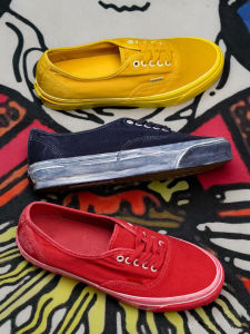 Vintage American Low-Top Fashionable Breathable Lace-Up Skate Shoes Casual Canvas Shoes Red Yellow Blue Black Worn-In Look