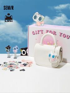 Semir 2024 New Womens Saddle Bag Handbag Cute Simple Fashion Trend Soft Handle Magnetic Buckle Closure Casual Leisure Bag