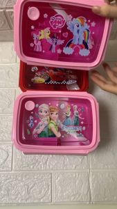 Kids Character Thermal Lunch Box with Spork - Spiderman/Frozen/My Little Pony