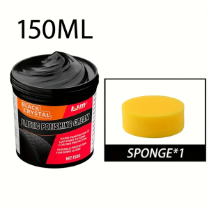 300g Plastic & Rubber Repair Paste - Black Crystal Polish for Car Scratches Tire Shine & Interior Renewal Anti-Aging & Fade Re
