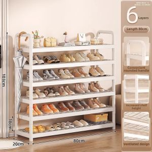ZHUANJIAO | Durable Small Multi-level Simple Shoe Rack for Dormitory Use