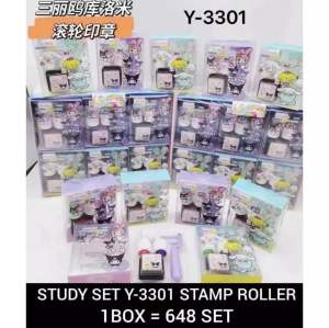 Study Set Y-3301 Stamp Roller/ Paket Tulis Kuromi 3301