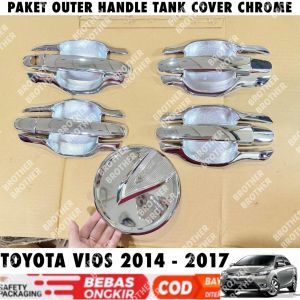 Paket Outer Handle Tank Cover Vios 2014 2015 2017 Chrome