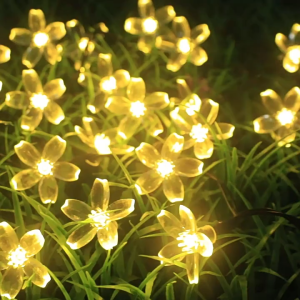 ✨ใหม่ พร้อมส่ง✨ ไฟประดับ ดอกซากุระ Solar Cell ( 20 ดวง / 50 ดวง / 100 ดวง) กันน้ำ IP 44 ใช้ง่าย มีสวิตส์เปิด-ปิด ปรับได้ 8 แบบ ไฟตกแต่ง ภายใน ภายนอก ไฟแต่งสวน