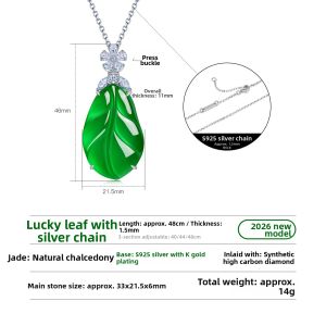 AILEQ | Natural Chrysocolla Green Pendant 925 Silver