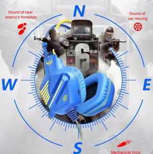 OVLENG GT61 Ergonomic LED Wired Gaming USB+ 3.5mm Jack Headphone with Microphone