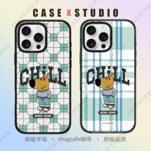 เคสโทรศัพท์มือถือแบบดูดซับแม่เหล็ก ChillGuy ลายสุนัข 16 Apple 15 plus ลายการ์ตูน 14 pro 13 แฟชั่น 12 ป้องกันการตกหล่น