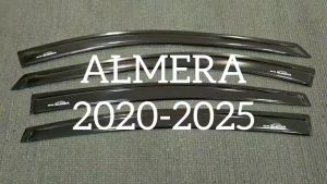 กันสาด คิ้วกันสาด คิ้วประตู คิ้ว ดำทึบ นิสสัน อมเร่า Nissan Almera 2020 2021 2022 2023 2024 2025 ใส่ร่วมกันได้ A