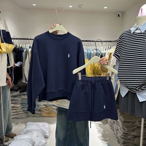 Fashion Sports Sweatshirt Suit Skirt Female Spring & Fall New Arrival Small Long Sleeves Tops Slim Looking Half Skirt Two-piece Set