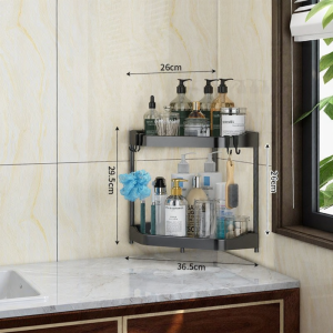 Wall Mounted No Drilling Corner Storage Rack