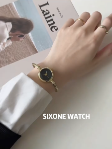 【 In Stock 】New Womens Bracelet Watch Student Korean Fashion Alloy Quartz Watch Open-ended Bracelet Watch Jam Tangan Rantai Tangan 手镯手表