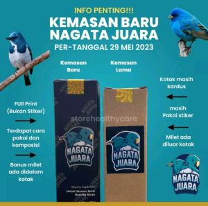 VITAMIN BURUNG JUARA NAGATA JUARA KEMASAN TERBARU UNTUK SEMUA JENIS BURUNG KICAU VITAMIN BURUNG MURAI