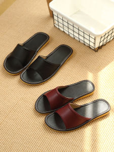 Dép Đi Trong Nhà Mùa Hè Cho Nam Và Nữ Dép Đi Trong Nhà Bằng Da PU Có Đế Bằng Bằng Cao Su Thoáng Khí Chống Trượt Cho Phòng Làm Đẹp