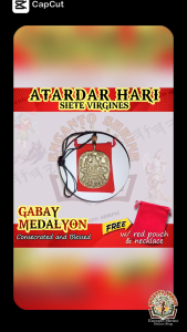 ATARDAR HARI SIETE VIRGINES GABAY MEDALYON Consecrated Blessed Protection Amulet