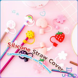 Need Straw cover Silicone dust plug Glass tea milk straw splash cover