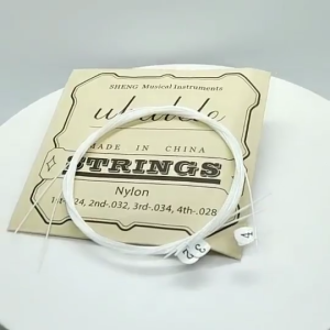 4pcs/set Ukulele Strings White Nylon Musical Instrument Parts & Accessories尤克里里琴弦 尼龙琴弦4弦