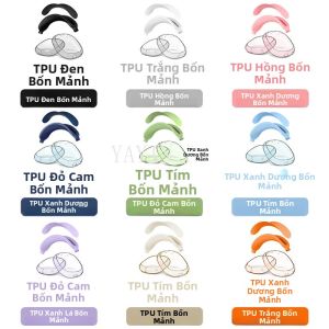 Ốp Bảo Vệ Tai Nghe AirPods Max 4 Trong 1 Bằng Silicon TPU Trong Suốt Chống Sốc Bảo Vệ Đệm Tai Và Băng Đô