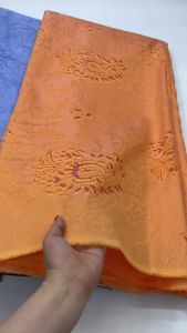 Vải Ren Jacquard Màu Xanh Lam Châu Phi Chất Lượng Cao Của Nigeria 2026 Sang Trọng Thoải Mái Dùng May Vá Cưới 5 Thước