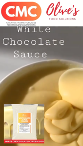 Olive’s White Chocolate Glaze Powder 250G | Easy Mix | Creamy & Smooth | For Donuts Waffles Cakes