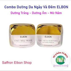 [Combo dùng thử] Kem Dưỡng Da Ngày Và Đêm ELBON - Dưỡng Trắng Dưỡng Ẩm Mờ Nám