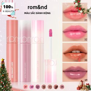 Son Bóng Rom&nd JUICY LASTING TINT - 7 Màu Hiệu Ứng Gương Bóng Tạo Hiệu Ứng Gradient Thân Thiện Với Môi Mỹ Phẩm Hàn Quốc Kích Thước Đầy Đủ