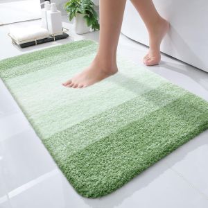 Thảm Phòng Tắm Chống Trượt Thấm Nước VIKAMA Thảm Lót Chân Giả Cashmere Cho Lối Vào Phòng Tắm Phòng Ngủ Hiện Đại Sọc Polyester