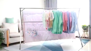 Foldable/Extendable Stainless Steel 240cm Double/three Pole Cloth hanger/Penyidai Baju Rak/Cloth drying Rack/ Multi functional drying rack