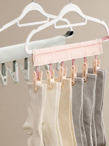 Portable Travel Foldable Fabric Clothes Hanger for Underwear Socks Vintage Style Reusable Clothing Drying Tool by TongXiaoJiang