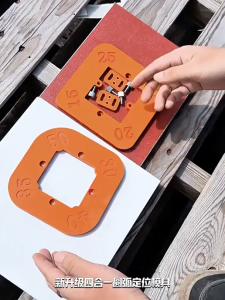 4 In 1 Woodworking Router Arcs Angle Positioning Template Corner Radius Routers R10-R50 Radius Jig Woodworking Positioning Tool  Arc Angle Positioning Template Router Corner Radius Template Positioning Bit Jig for Woodworking Routing Corner Jig