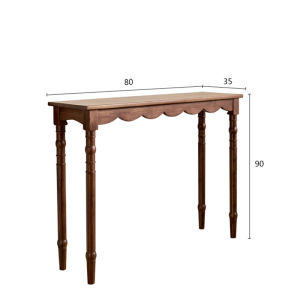 GOOFANSER | Narrow Antique Style Wall Table Solid Walnut Wood