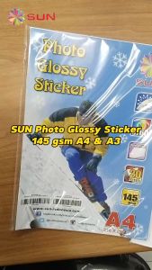 Kertas Stiker A4 Glossy 145 Gsm SUN Photo Glossy Sticker