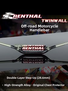 Renthal Twinwall Double Layer Step-Up Handlebar 28.6mm High-Strength Alloy Off-Road Motorcycle Handlebar for Adventure Riding