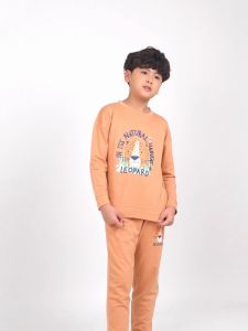[Bộ nỉ BT dài tay 01 311] Bộ nỉ bé trai Bigfox Miss Meow dài tay mùa thu đông phong cách Hàn Quốc size đại trẻ em 35911 tuổi 25kg 39kg