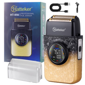 Hatteker Mens Electric Shaver New Model Double Blade Net Rake Beard Trimmer Hair Removal Machine Salon Quality Whitening Tool